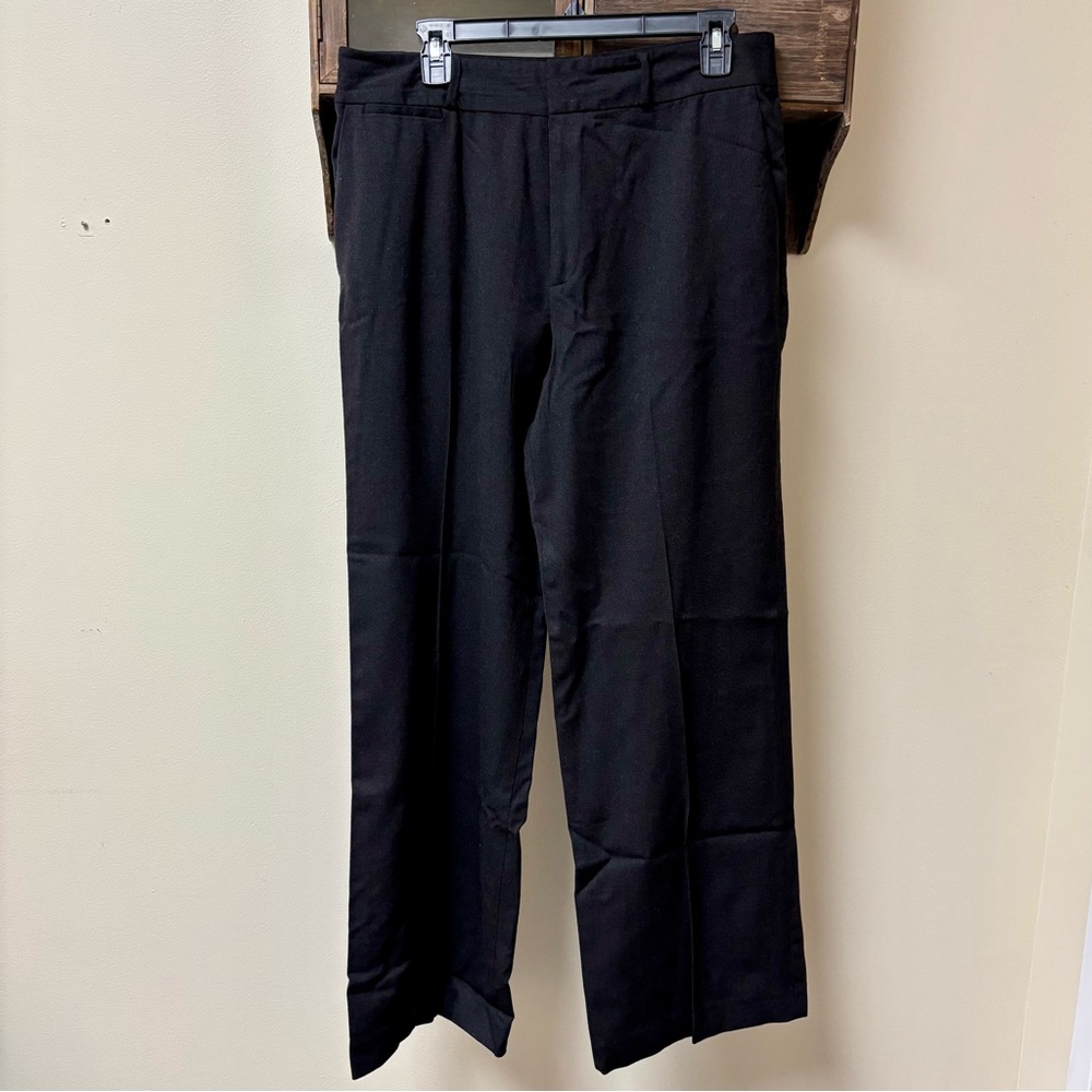 Lauren Ralph Lauren Womens Wide Leg Trouser Wool Pants 12 Grey